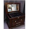 Image 5 : Large Wooden Jewelry Storage & Display Box locking w key
