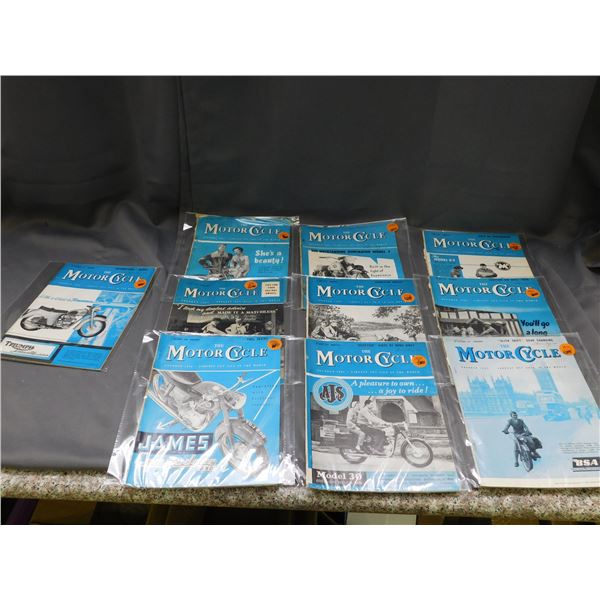 10 British Motorcycle Magazines 1950s