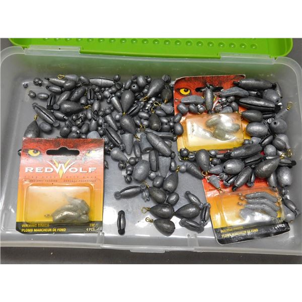 Container of Fishing Weights