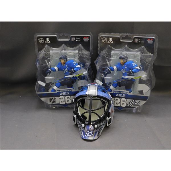 2 Jets Wheeler Figures and Goalie Mask