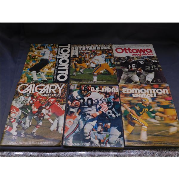 6 Canadian Football League Illustrated 1970s