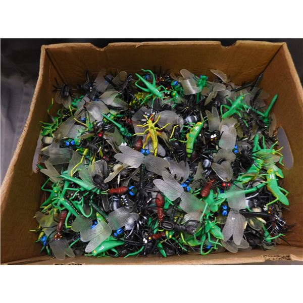 Box FULL of Large Rubber Bugs, Spiders Etc