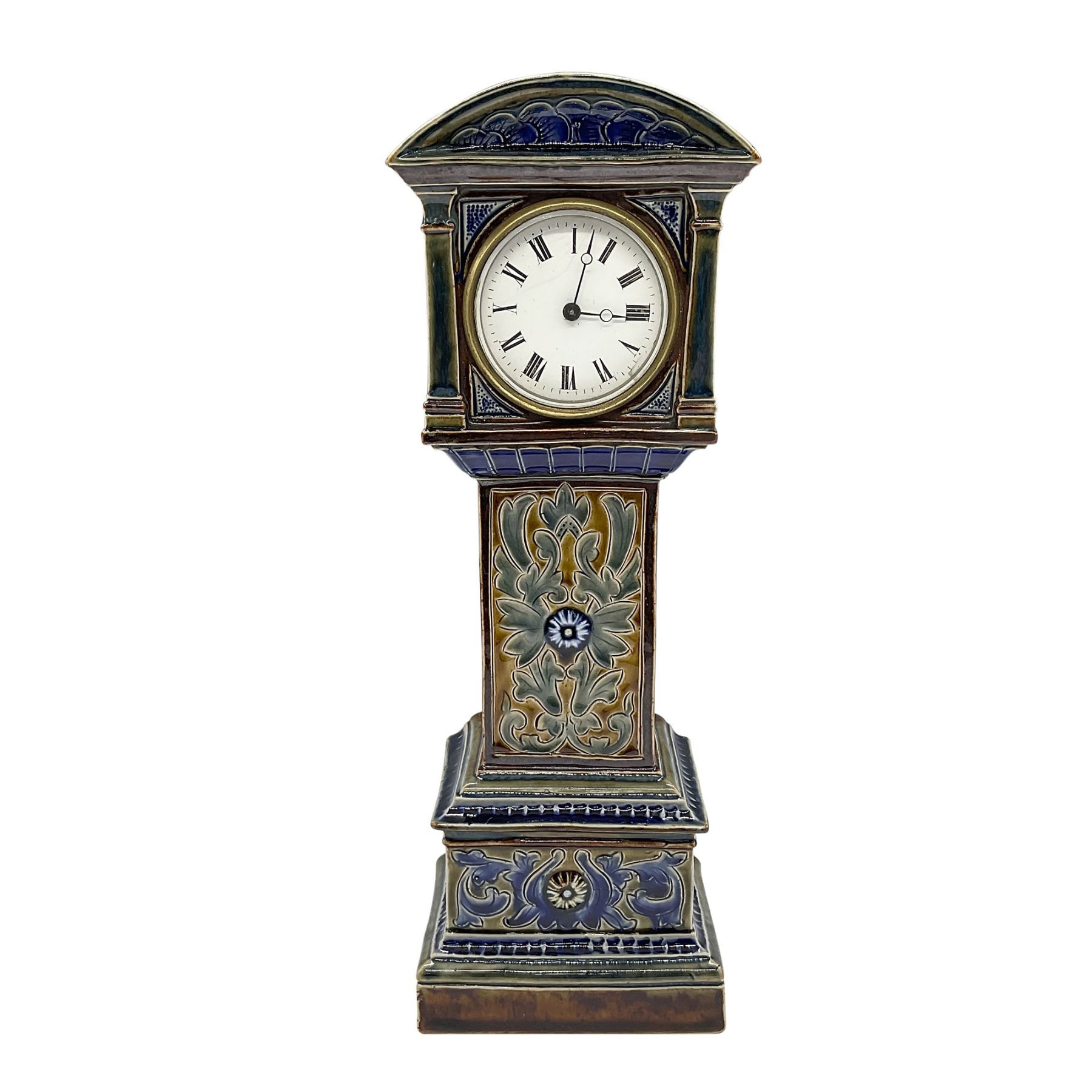 Doulton Lambeth Frank Butler Stoneware Mantle Clock