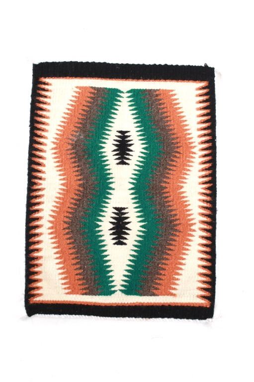 Navajo Crystal Eye Dazzler Salesman Sample Rug