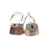 Image 1 : Tooled Leather & Split Willow Fishing Creels (2)