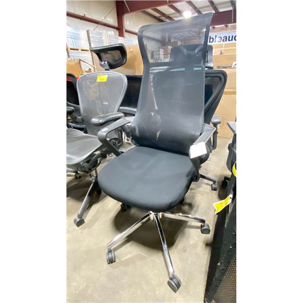 FAST TRACK IMPEX ME2001 BLACK MESH HIGH BACK ADJUSTABLE TASK CHAIR *IN BOX*