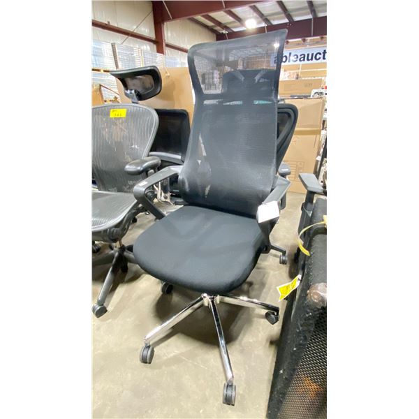FAST TRACK IMPEX ME2001 BLACK MESH HIGH BACK ADJUSTABLE TASK CHAIR *IN BOX*