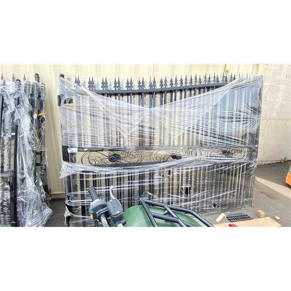 METAL GATE WITH DESIGN IN CENTER 91"H TO CENTER ( LEFT & RIGHT SIDE )