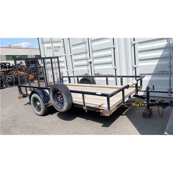 2021 BIG TEX 355A-12BK4RG 355A, SINGLE AXLE FLATDECK TRAILER, BLACK, VIN 16V1U1511M4043250