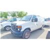 Image 1 : 2009 FORD E-150 E SERIES, 2DR VAN, WHITE, VIN 1FTNE14WX9DA58327