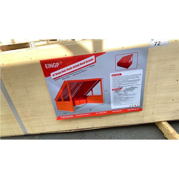 EINGP 10' HEAVY DUTY STATIC GRIZZLY ROCK SCREEN