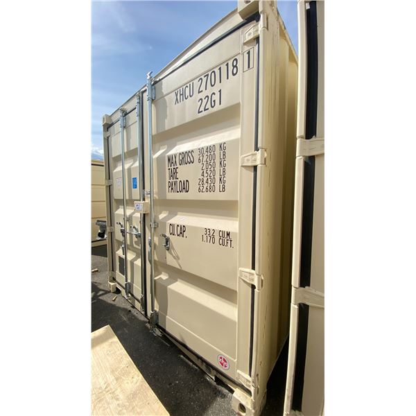 20' STD CONTAINER WITH DUAL SWING REAR DOOR WITH CAM LOCKS CONTAINER #XHCU2701181