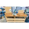 Image 1 : MAKITA LS1013L COMPOUND MITRE SAW WITH APPROX. 9FT X 2.5FT WORK BENCH INCLUDED