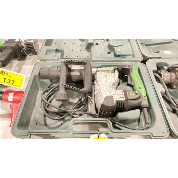 HITACHI H45MRY ELECTRIC INDUSTRIAL DEMOLITION HAMMER IN TRANSPORT CASE