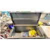 Image 2 : METAL JOBSITE TOOLBOX WITH ASSORTED CONTENTS INCLUDED