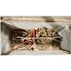 Image 2 : METAL JOBSITE TOOLBOX WITH ASSORTED CONTENTS INCLUDED