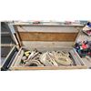 Image 2 : METAL JOBSITE TOOLBOX WITH ASSORTED CONTENTS INCLUDED
