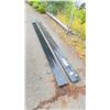 Image 2 : PAIR OF BLACK METAL INDUSTRIAL 10' FORKLIFT FORK EXTENSIONS