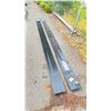 Image 2 : PAIR OF BLACK METAL INDUSTRIAL 10' FORKLIFT FORK EXTENSIONS