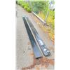 Image 2 : PAIR OF BLACK METAL INDUSTRIAL 10' FORKLIFT FORK EXTENSIONS