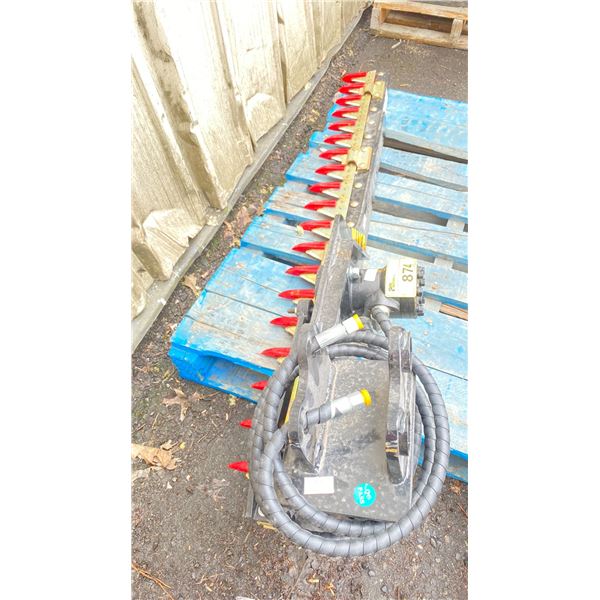 MIVA BLACK MINI EXCAVATOR HYDRAULIC HEDGE TRIMMER ATTACHMENT
