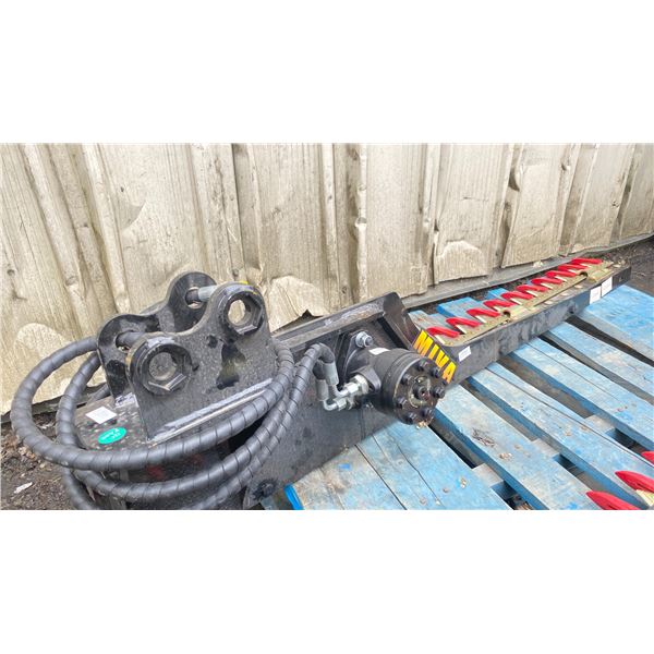 MIVA BLACK MINI EXCAVATOR HYDRAULIC HEDGE TRIMMER ATTACHMENT