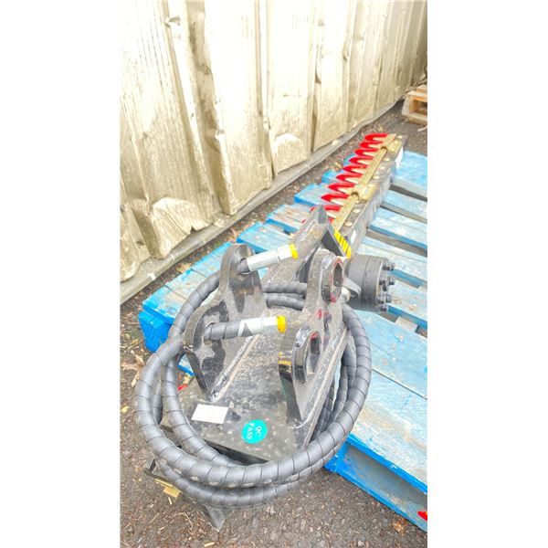 MIVA BLACK MINI EXCAVATOR HYDRAULIC HEDGE TRIMMER ATTACHMENT