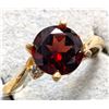 Image 2 : 10K YELLOW GOLD 2.04G GARNET 1CT & DIAMOND 0.02CT   RING (~SIZE 6.5) APPRAISED INSURANCE VALUE $1250