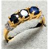 Image 2 : SILVER SAPPHIRE APP 0.8CT   RING, SUGGESTED RETAIL VALUE $200