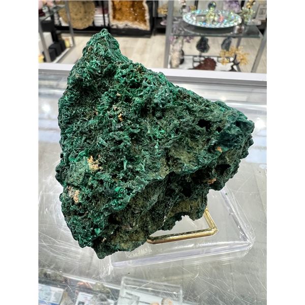 3.3 x 3.1 INCH NATURAL VELVET MALACHITE
