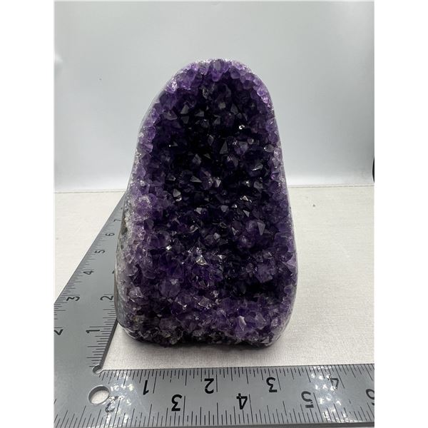 5 X 3.5 INCH  AMETHYST CRYSTAL GEODE