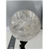 Image 2 : 99.0 MM LARGE CLEAR QUARTZ SPHERE WITH YELLOW HEALER
