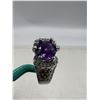 Image 2 : BRAND NEW  GENUINE AMETHYST ADJUSTABLE RING