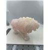 Image 4 : 10 INCH HAND CARVED PINK CALCITE LION