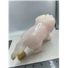 Image 6 : 10 INCH HAND CARVED PINK CALCITE LION