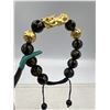 Image 1 : BRAND NEW FENG SHUI BLACK OBSIDISN WITH SAGIN PIXIU BRACELET