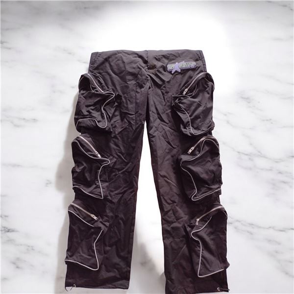 Men's Wear; Stylish Sports Bottoms with multiple Zips; Size Small