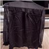 Image 3 : Black satin shirt with glitter lines and net sleeves Size M
