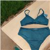 Image 1 : Ocean Blue Two Piece bathing Suit Size L