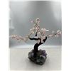Image 4 : 8 X 8 INCH  ROSE QUARTZ GEM CRYSTAL TREE WITH AMETHYST BASE HANDMADE