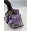 Image 5 : 8 X 8 INCH  ROSE QUARTZ GEM CRYSTAL TREE WITH AMETHYST BASE HANDMADE