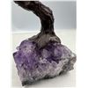 Image 6 : 8 X 8 INCH  ROSE QUARTZ GEM CRYSTAL TREE WITH AMETHYST BASE HANDMADE