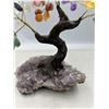 Image 4 : 7.5 X 7.5 INCH  7 CHRYSTAL CHAKRA BONSAI TREE HANDMADE