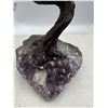 Image 4 : 8 X 8 INCH AMETHYST GEM CRYSTAL TREE WITH AMETHYST BASE HANDMADE