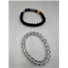 Image 1 : BRAND NEW CLEAR QUARTZ AND CHAKRA BRACELET 8MM