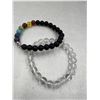 Image 4 : BRAND NEW CLEAR QUARTZ AND CHAKRA BRACELET 8MM