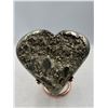 Image 1 : 4 X 3.5 INCH  PYRITE CLUSTER HEART