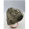 Image 3 : 4 X 3.5 INCH  PYRITE CLUSTER HEART