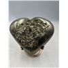 Image 4 : 4 X 3.5 INCH  PYRITE CLUSTER HEART