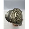 Image 6 : 4 X 3.5 INCH  PYRITE CLUSTER HEART